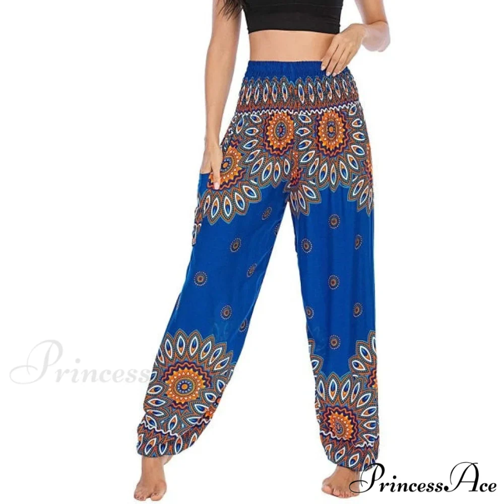 Casual Boho Vintage Wide Leg Pants - Image 3