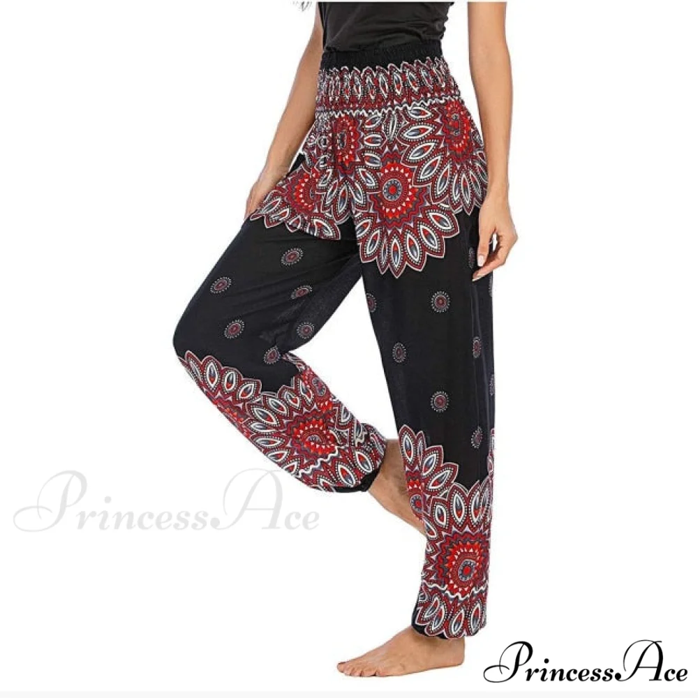 Casual Boho Vintage Wide Leg Pants - Image 4