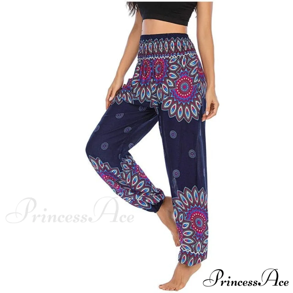 Casual Boho Vintage Wide Leg Pants - Image 5