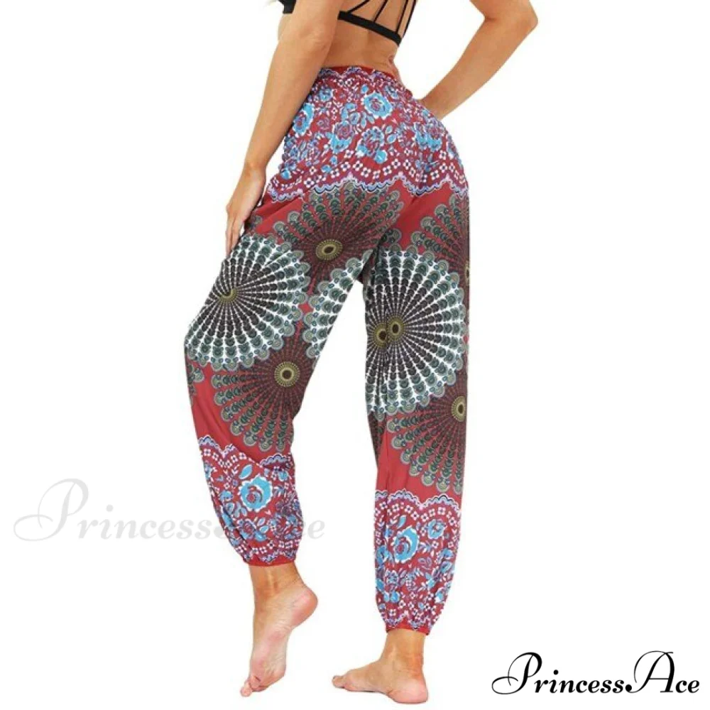 Casual Boho Vintage Wide Leg Pants - Image 6
