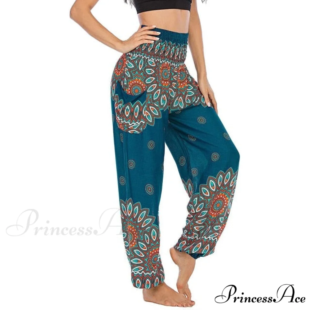 Casual Boho Vintage Wide Leg Pants - Image 7