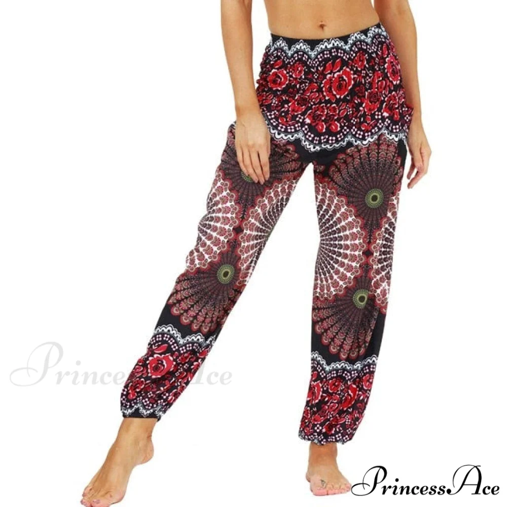 Casual Boho Vintage Wide Leg Pants - Image 9
