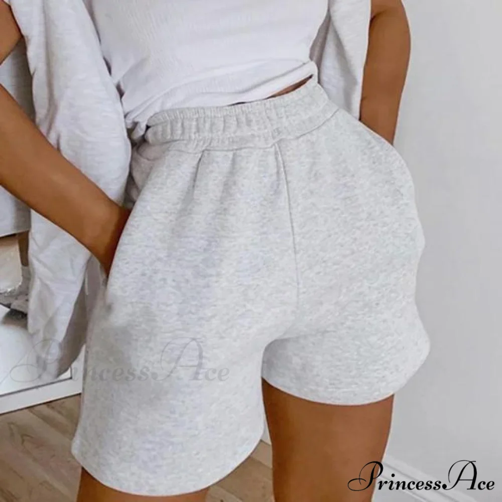 Solid Casual Sport Shorts - Image 5