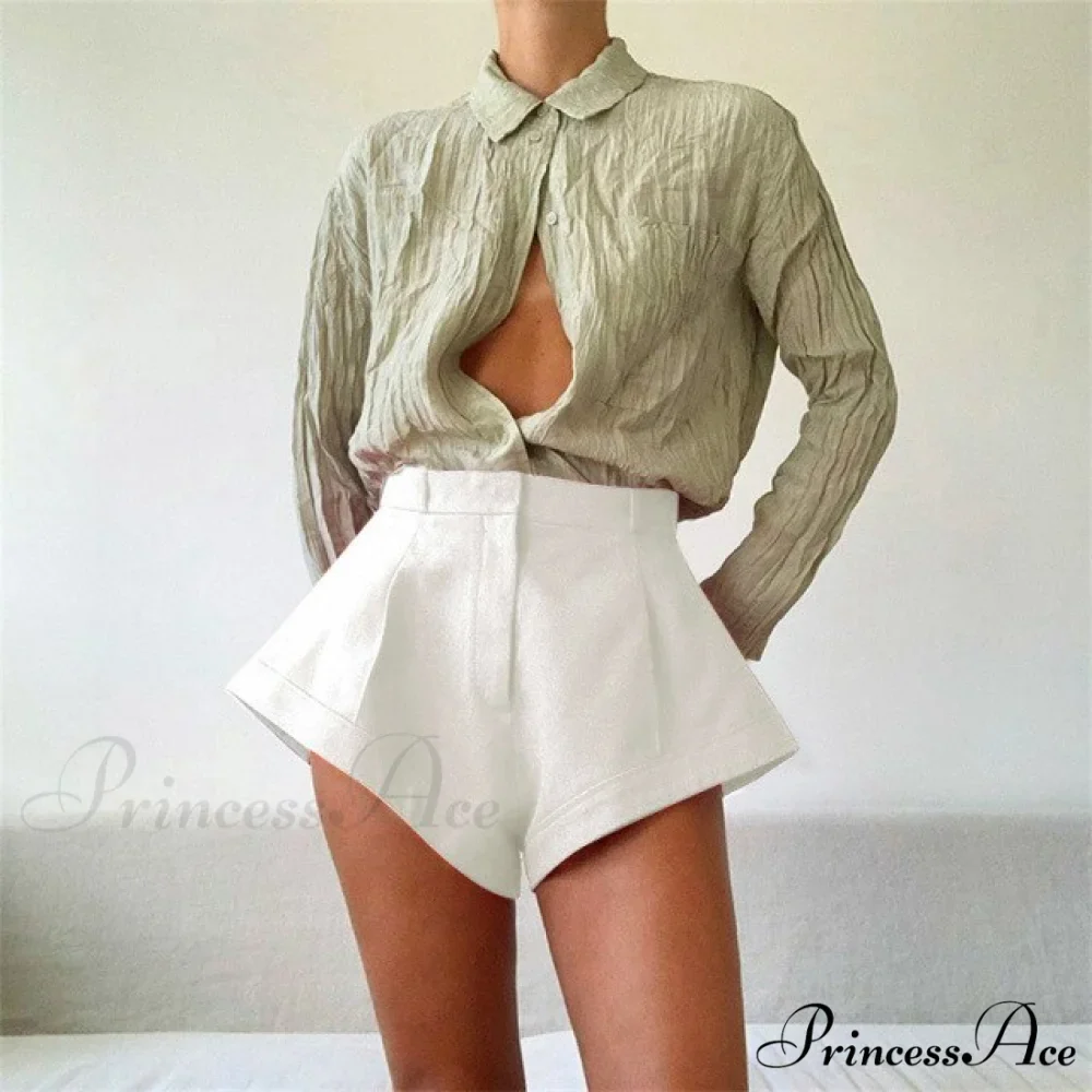 Wide Leg High Waist Loose Sexy Casual Shorts - Image 2