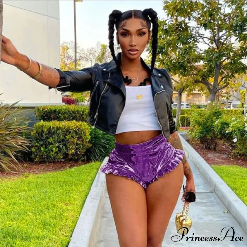High Waist Push Up Black Shorts - Image 3