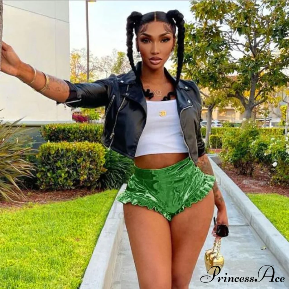 High Waist Push Up Black Shorts - Image 6