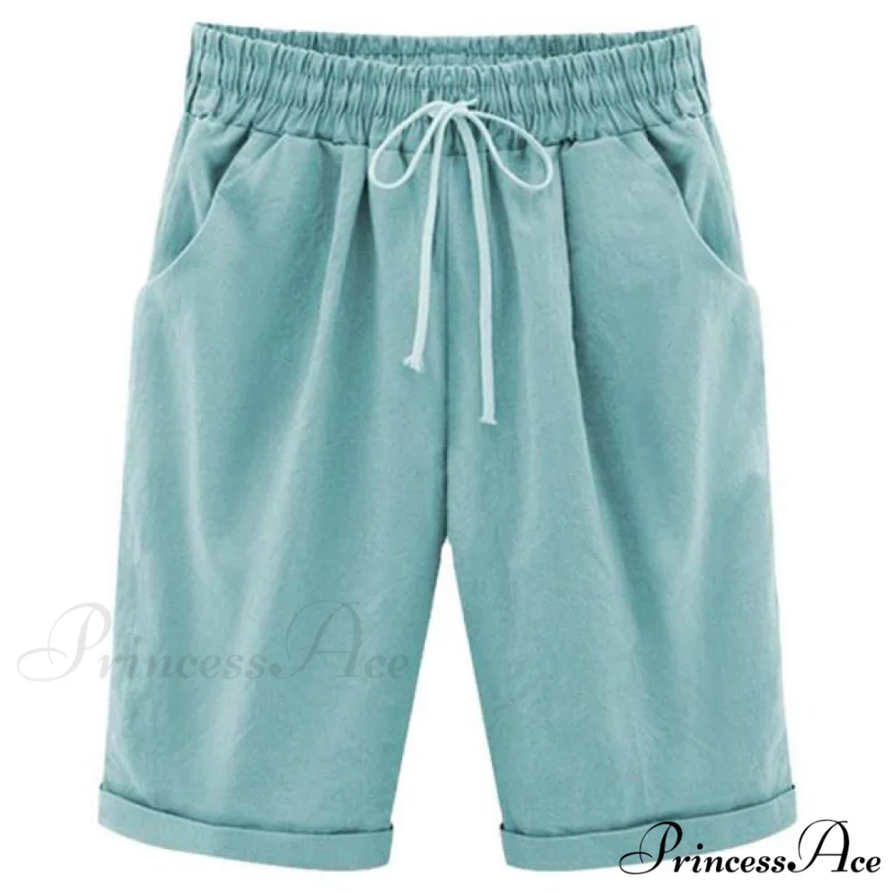 Cotton Pants Ladies Drawstring Elastic Loose Shorts - Image 6