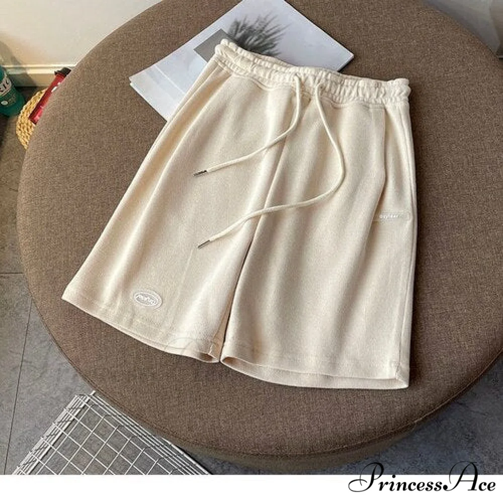 Elastic Waist Cotton Casual Biker Shorts - Image 2