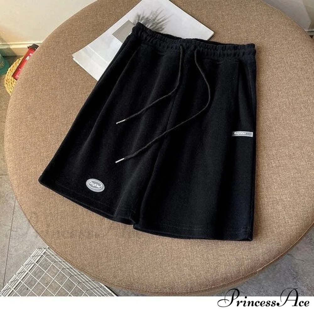 Elastic Waist Cotton Casual Biker Shorts - Image 3