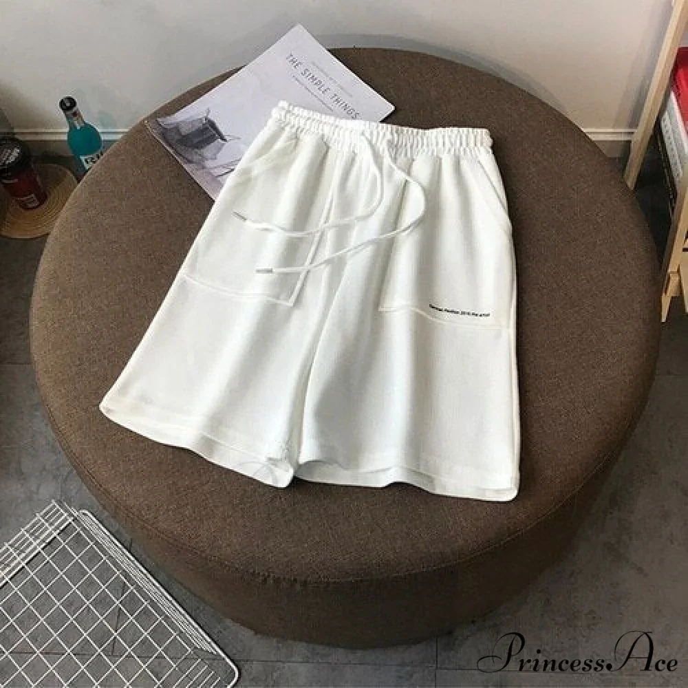 Knee Length Pants Drawstring Korean Shorts - Image 2