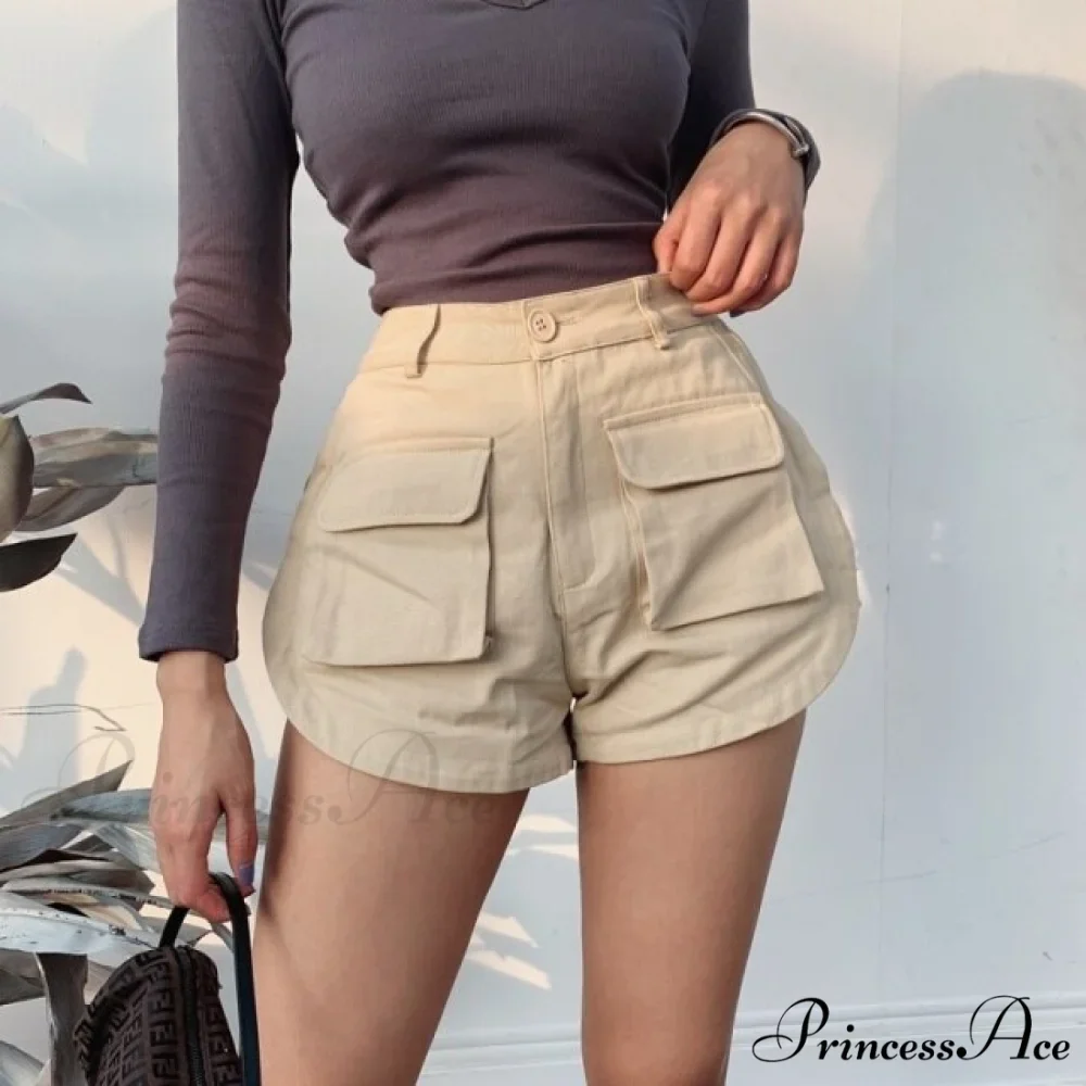 High Waist Slim Curved Split Design Short - Image 3