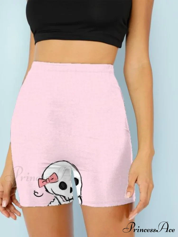 Women Skeleton Short Dancing Rock High Waist Womens Pants - Image 13