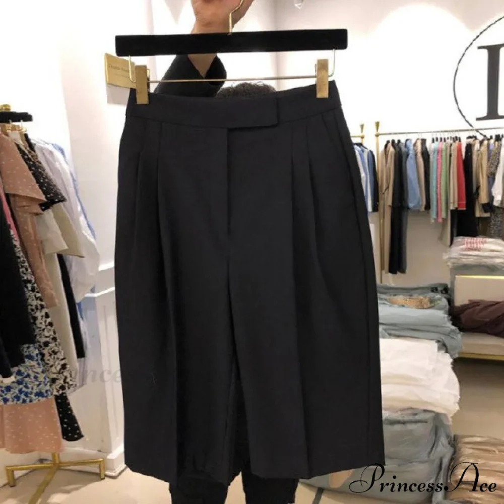 Solid Color Casual High Waist Thin Shorts - Image 3