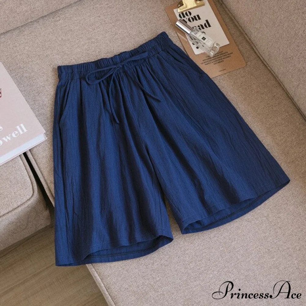 Loose Plus Size Knee Wide-leg Shorts - Image 13