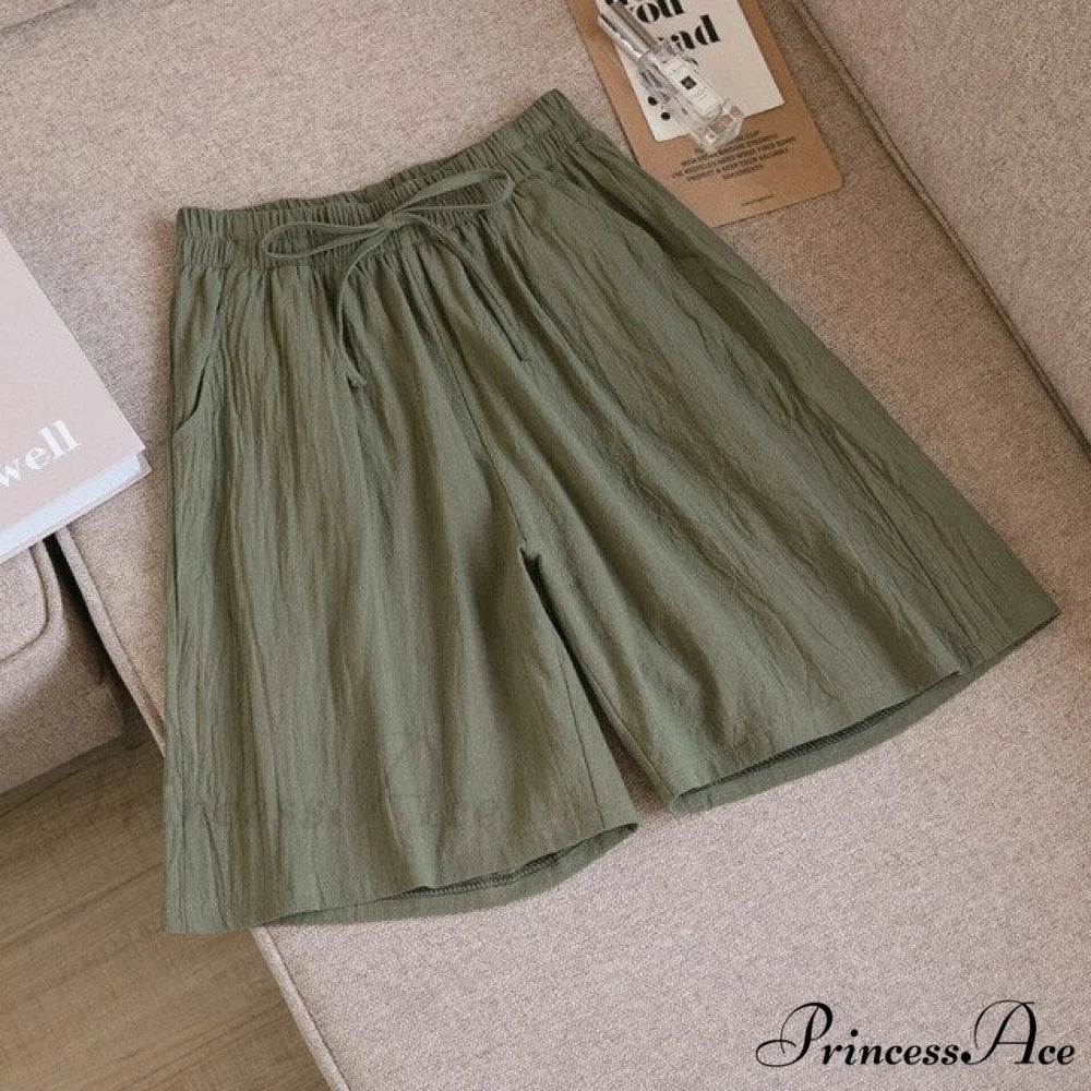 Loose Plus Size Knee Wide-leg Shorts - Image 2