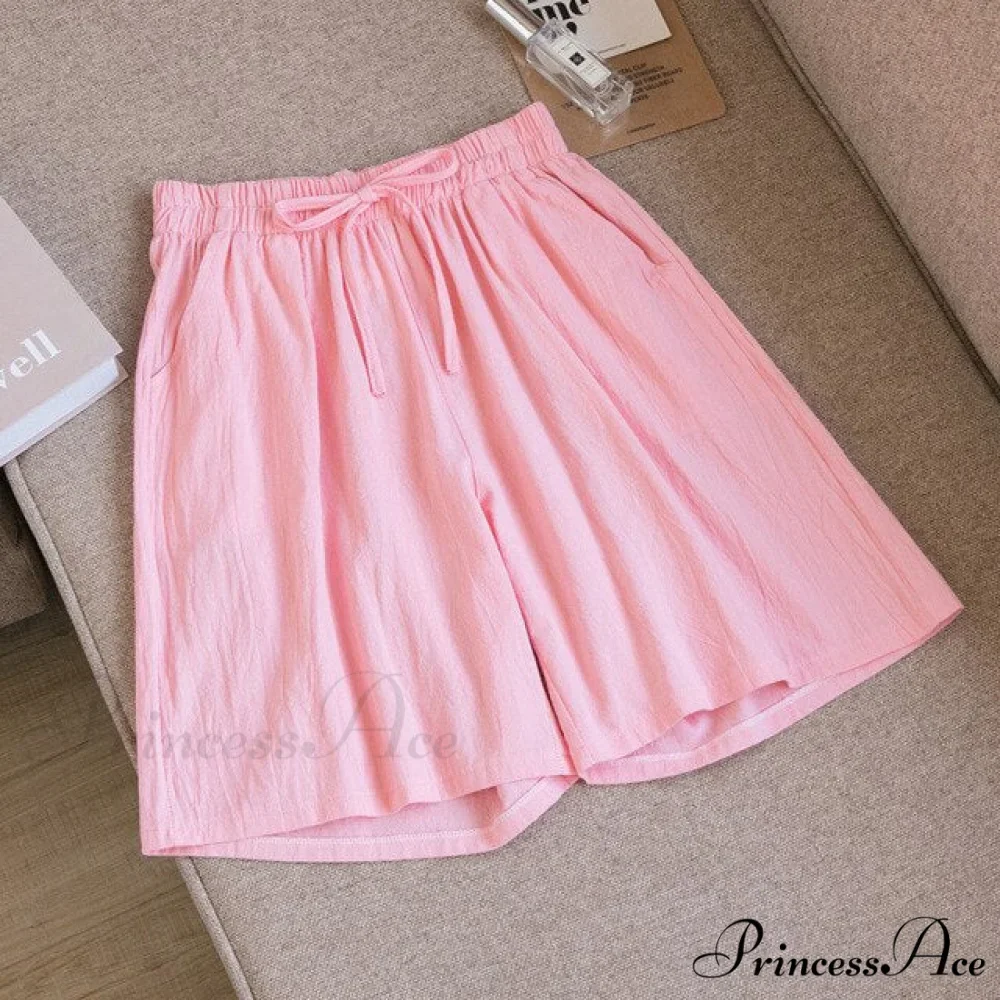 Loose Plus Size Knee Wide-leg Shorts - Image 4