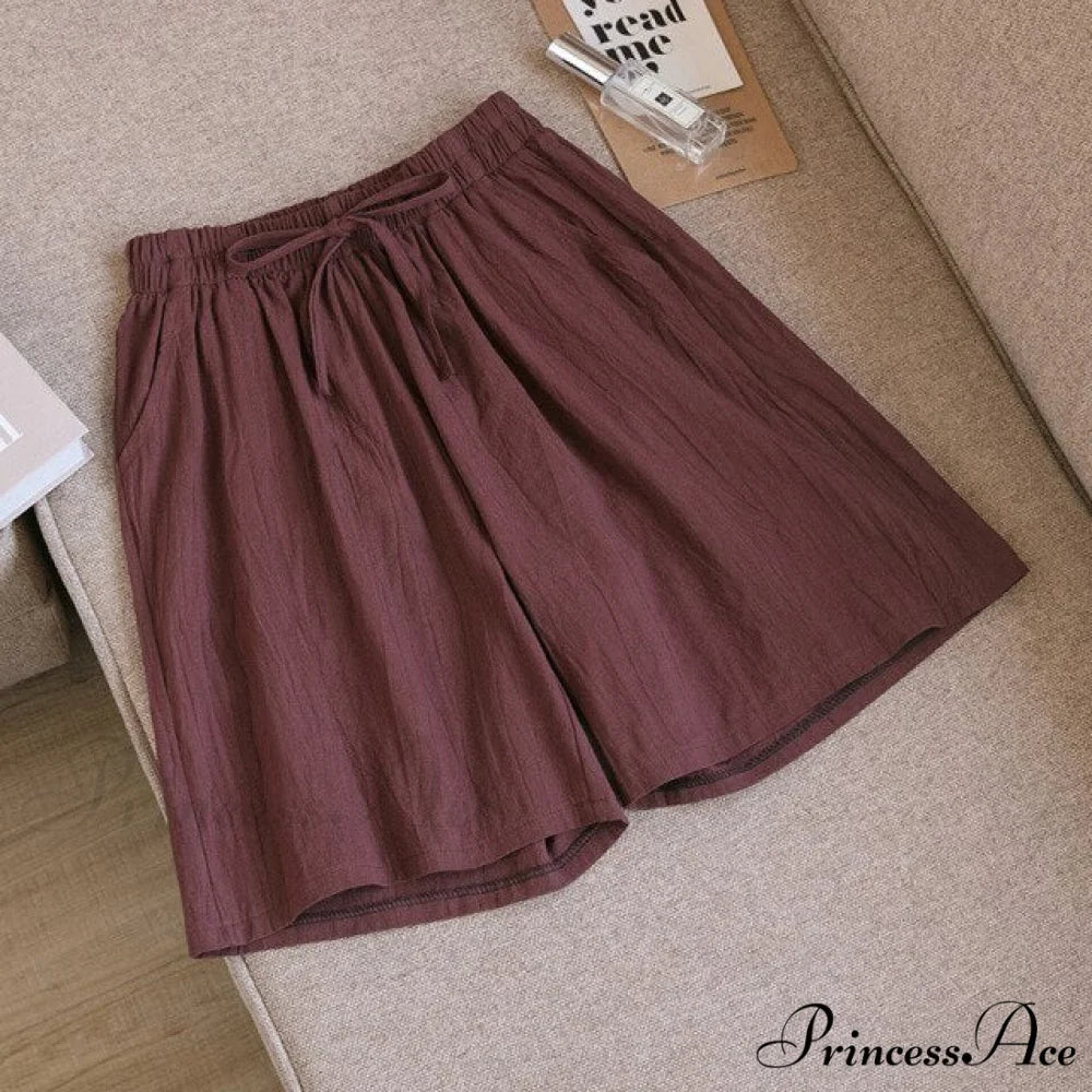 Loose Plus Size Knee Wide-leg Shorts - Image 5