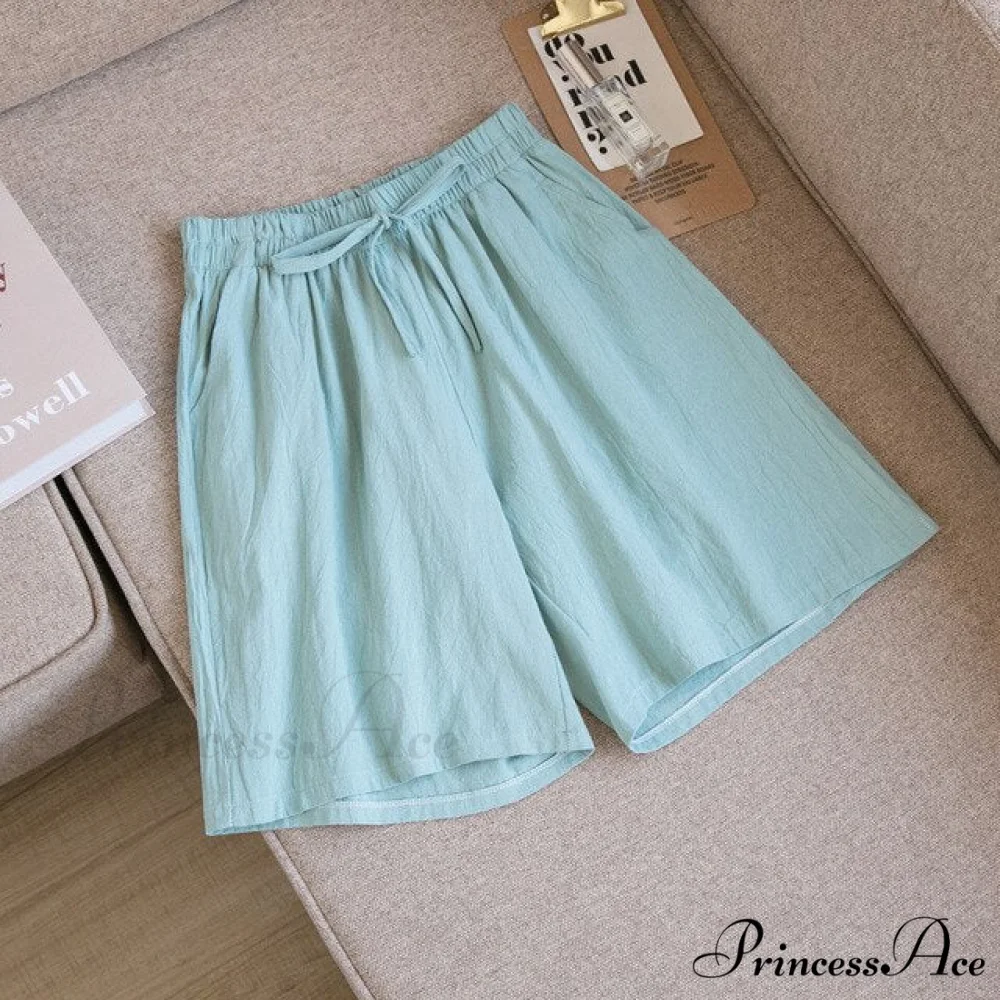 Loose Plus Size Knee Wide-leg Shorts - Image 6