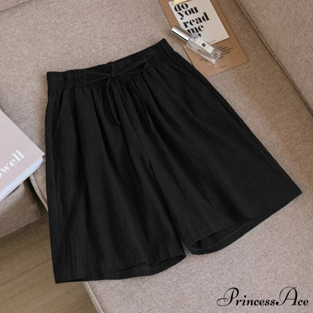 Loose Plus Size Knee Wide-leg Shorts - Image 7