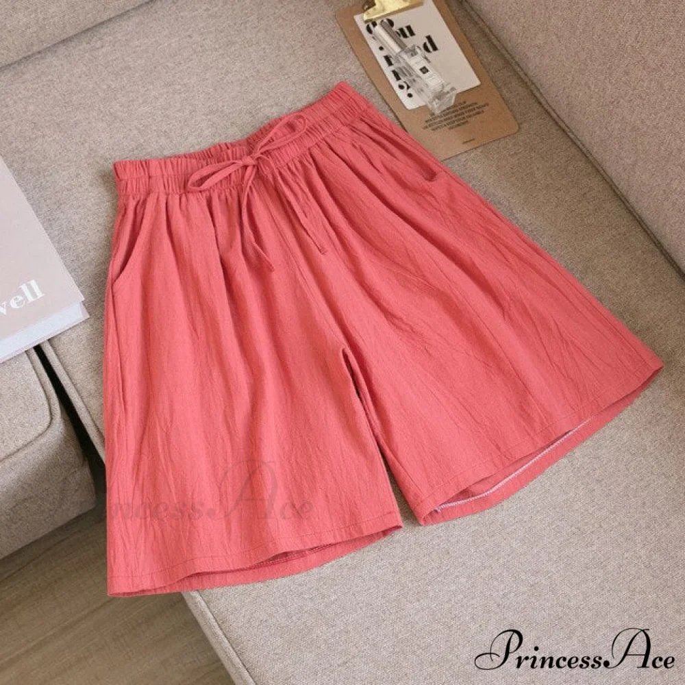 Loose Plus Size Knee Wide-leg Shorts - Image 9