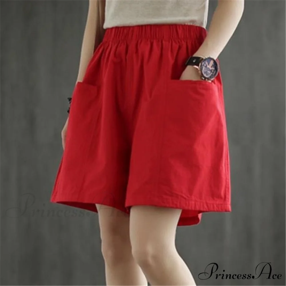 High Waist Cotton Loose Casual Thin Shorts - Image 2