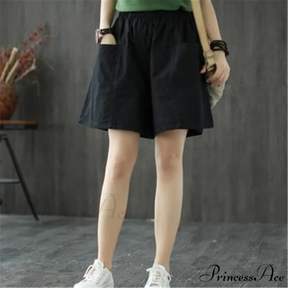 High Waist Cotton Loose Casual Thin Shorts - Image 5