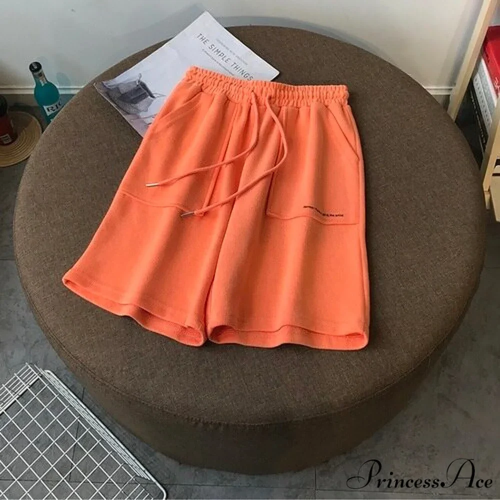 Casual Loose Letter Print Shorts - Image 2