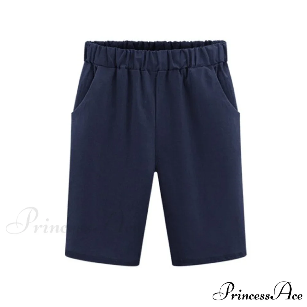 Plus Size Elastic Waist Casual Harem Shorts - Image 2