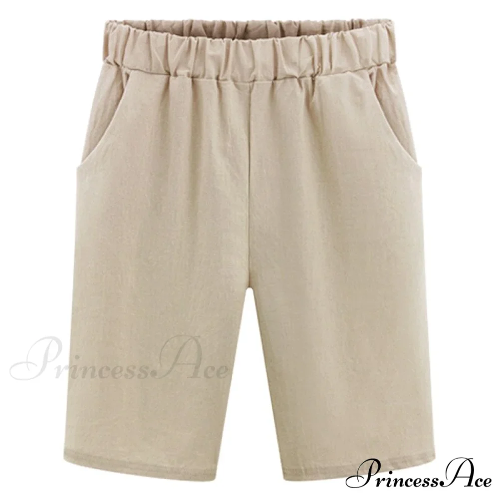 Plus Size Elastic Waist Casual Harem Shorts - Image 3