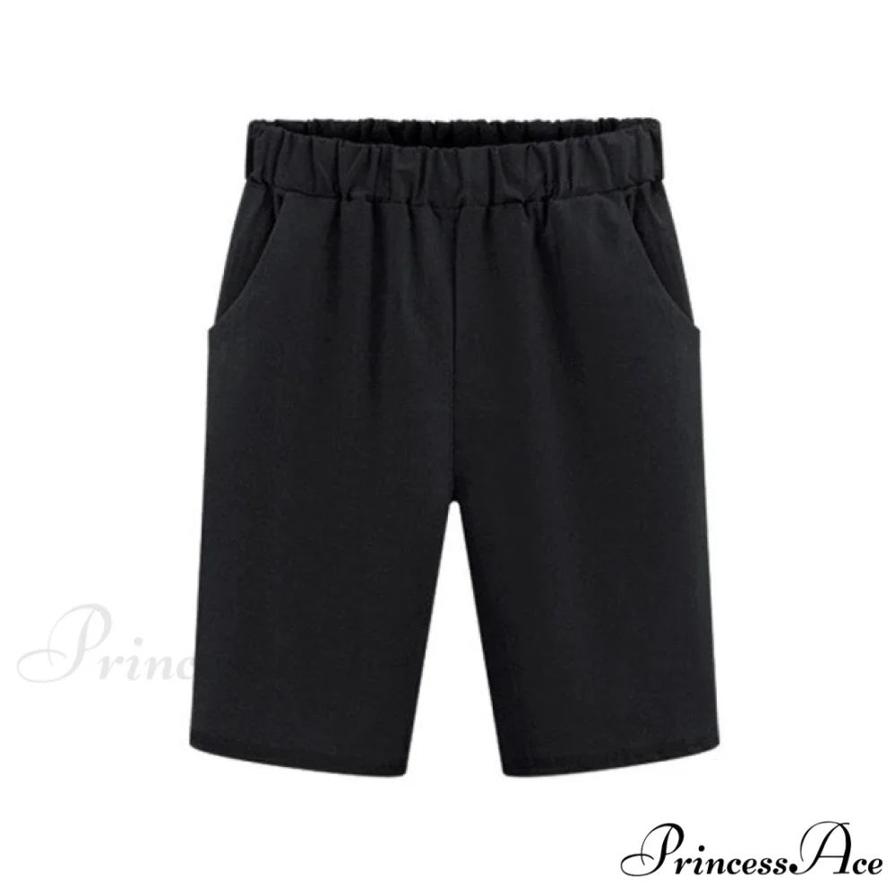 Plus Size Elastic Waist Casual Harem Shorts - Image 4