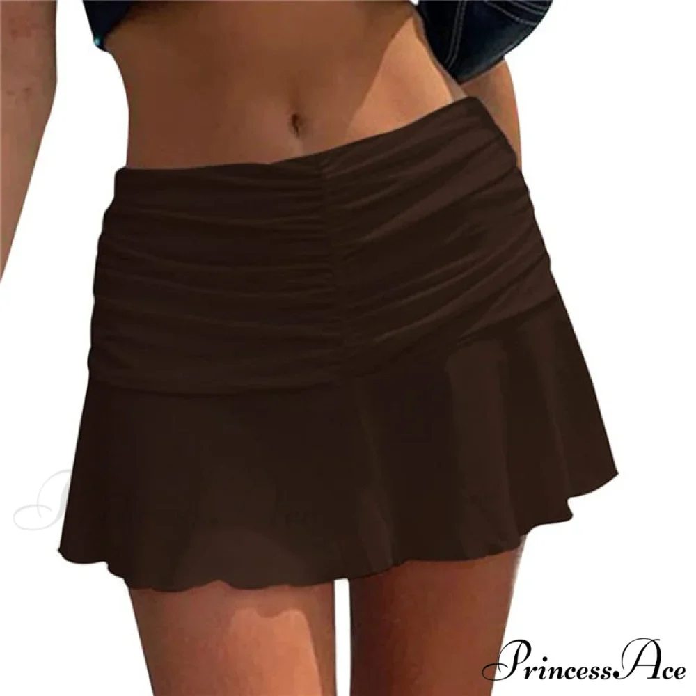 Floral Printing Ruched Slim Short Mini Skirt - Image 11