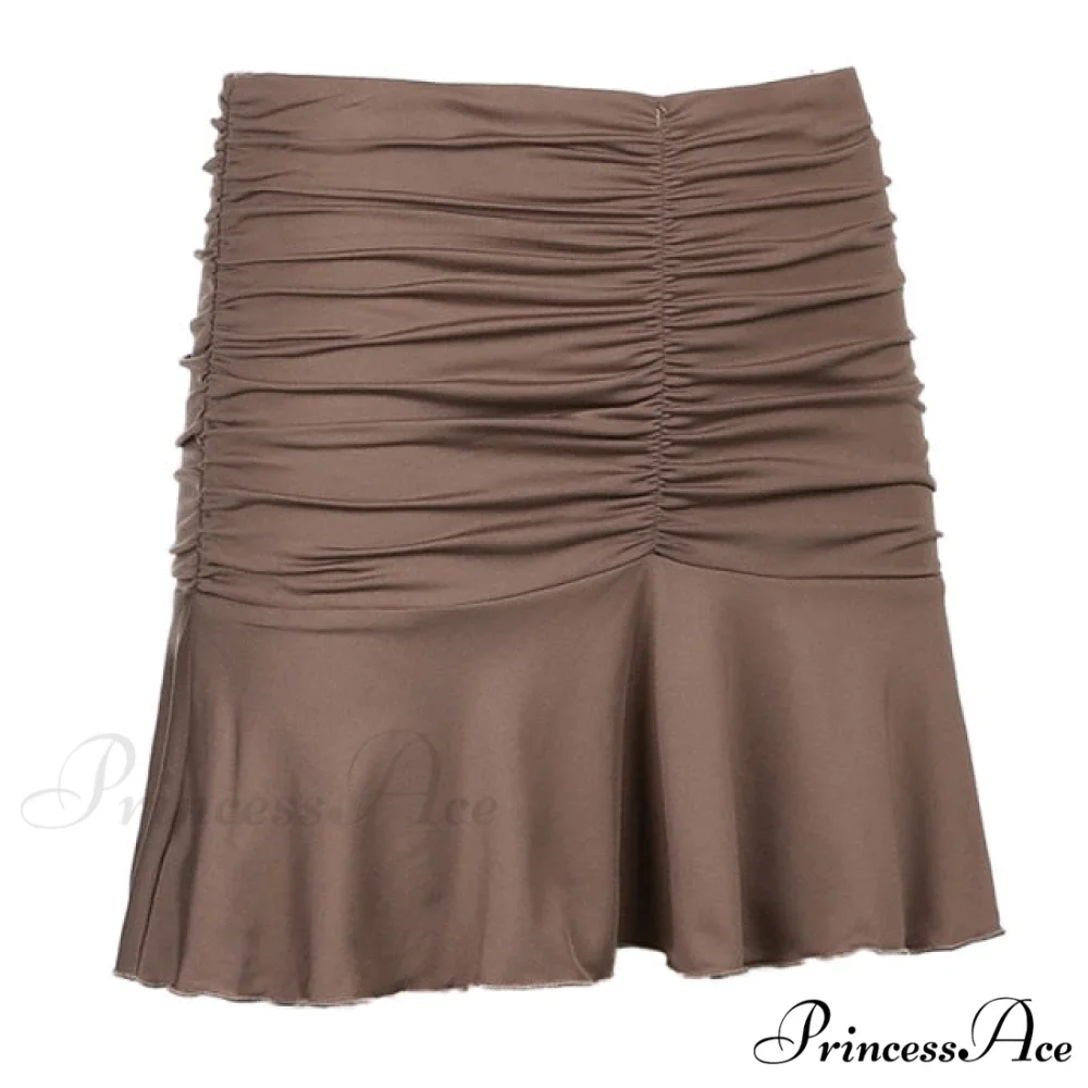 Floral Printing Ruched Slim Short Mini Skirt - Image 21