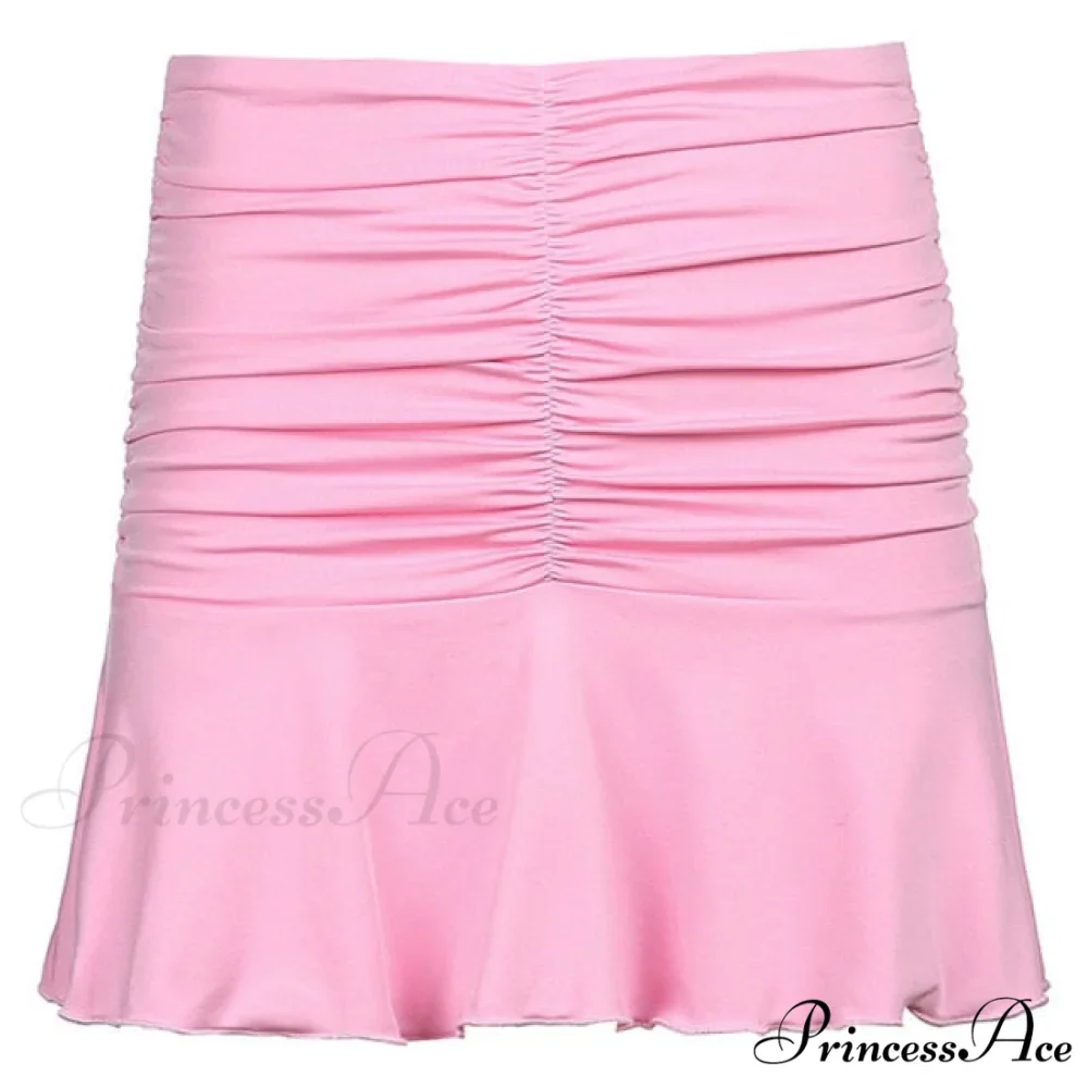 Floral Printing Ruched Slim Short Mini Skirt - Image 6