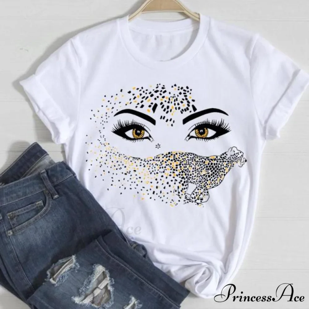 Graphic Lady Print Female T-Shirt - Image 12