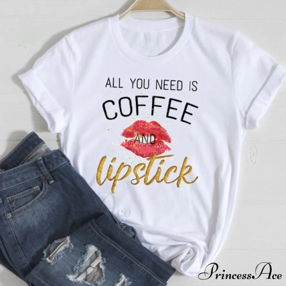 Graphic Lady Print Female T-Shirt - Image 17