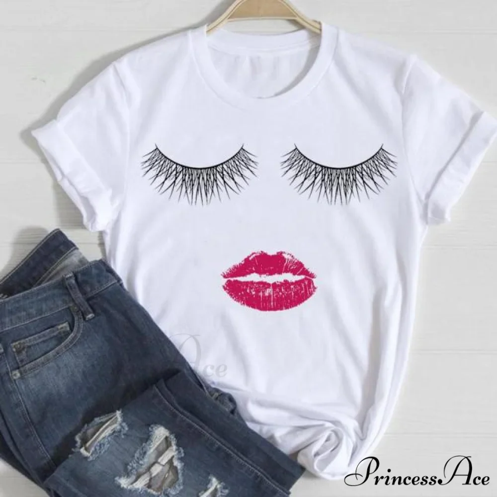 Graphic Lady Print Female T-Shirt - Image 18