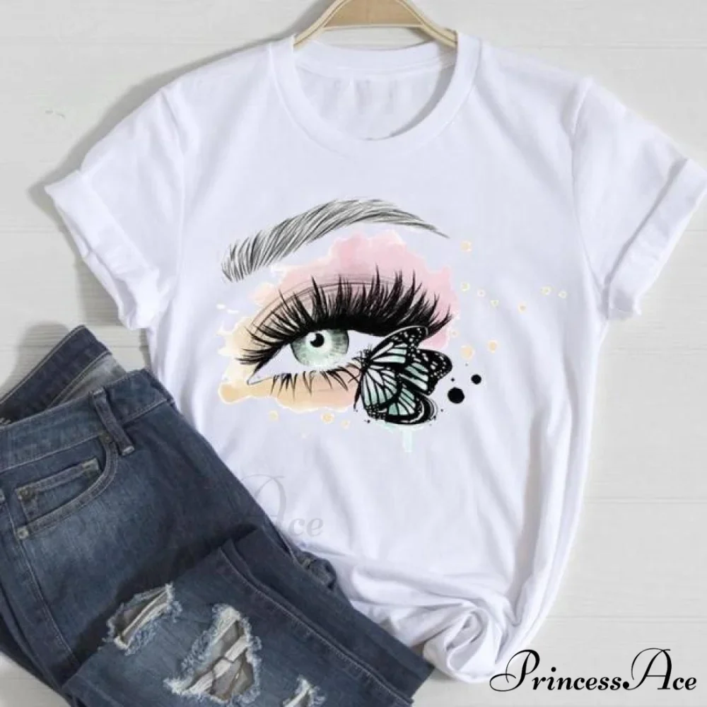 Graphic Lady Print Female T-Shirt - Image 25