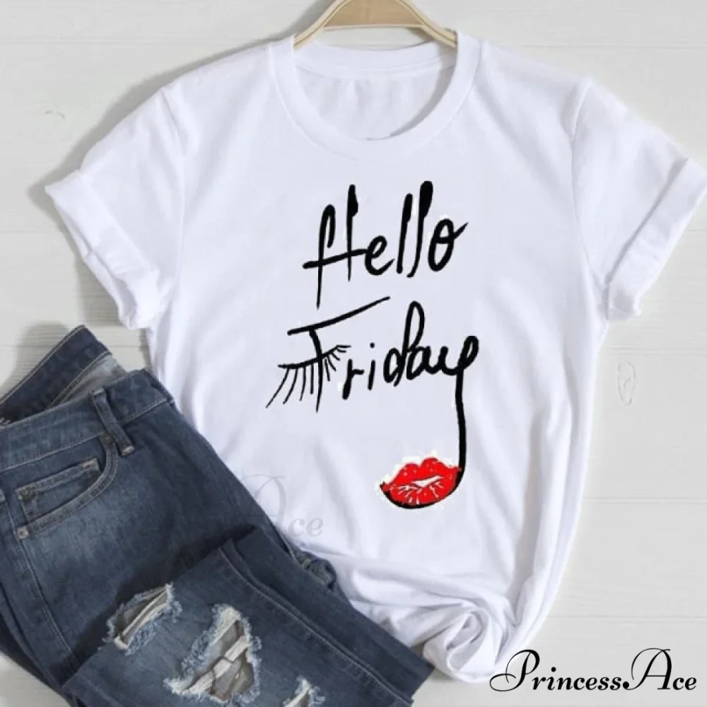 Graphic Lady Print Female T-Shirt - Image 28