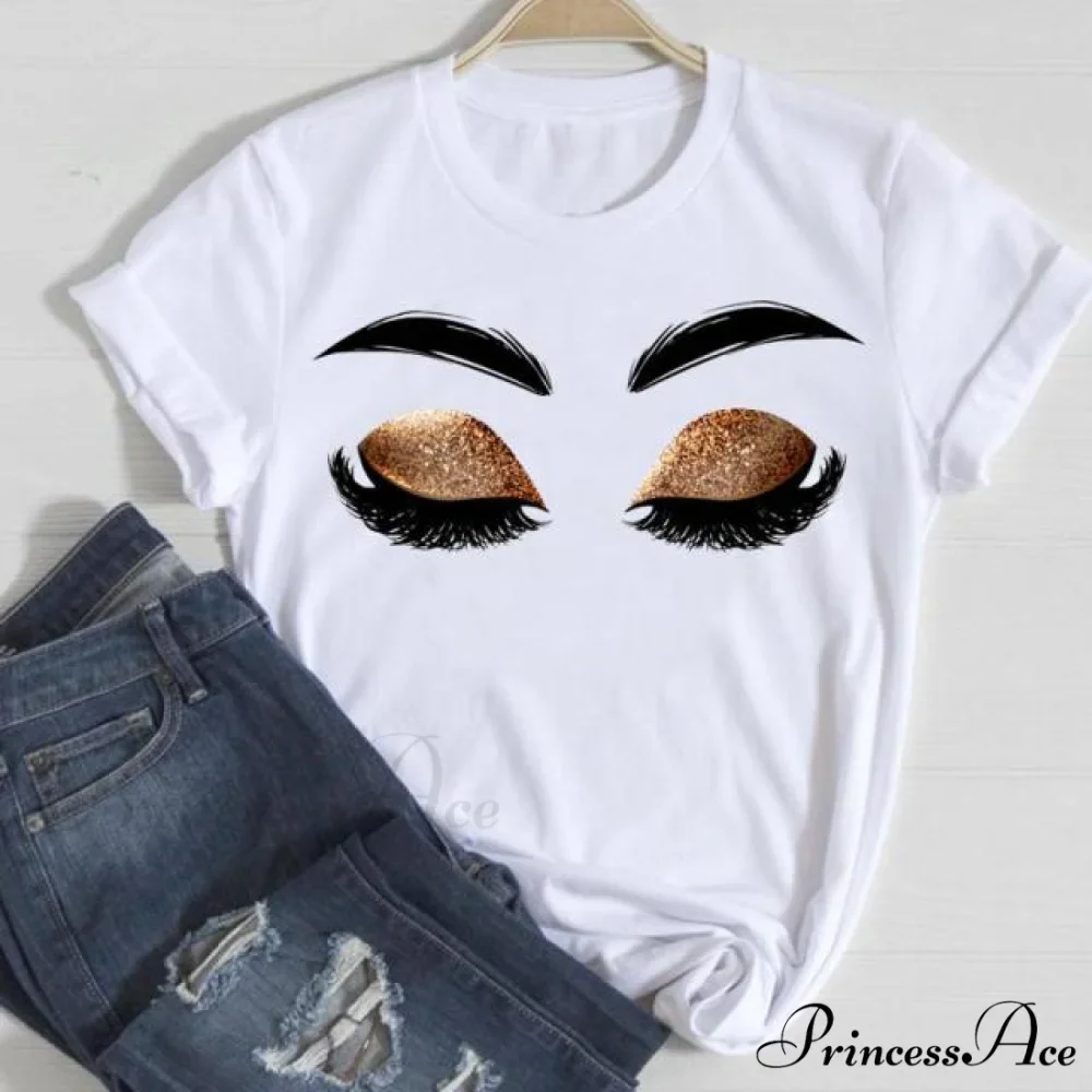 Graphic Lady Print Female T-Shirt - Image 31