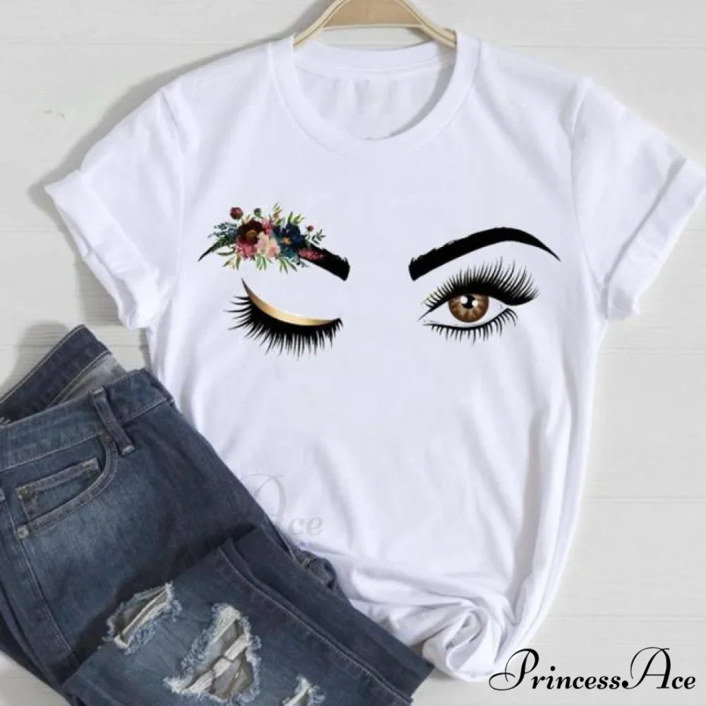Graphic Lady Print Female T-Shirt - Image 33