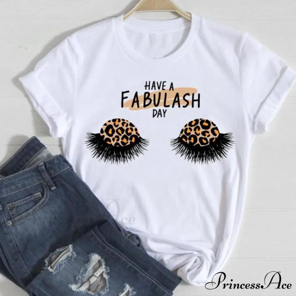 Graphic Lady Print Female T-Shirt - Image 34