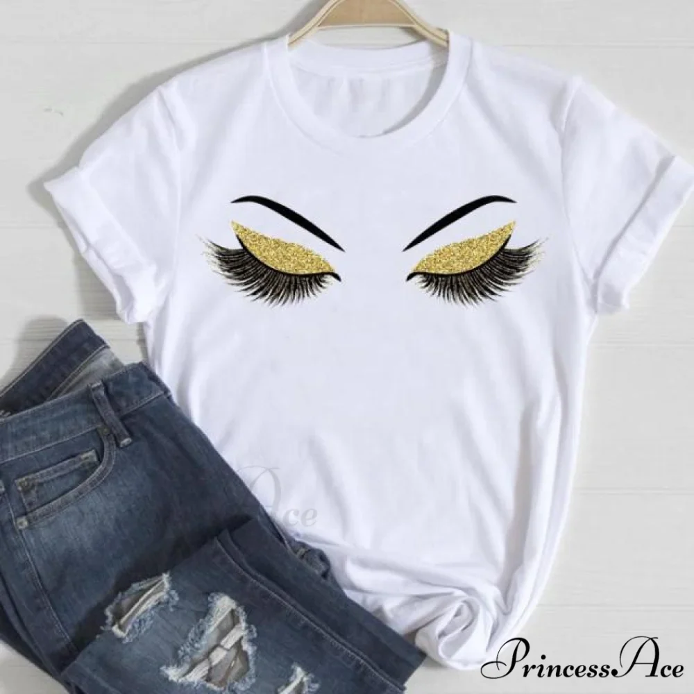 Graphic Lady Print Female T-Shirt - Image 36