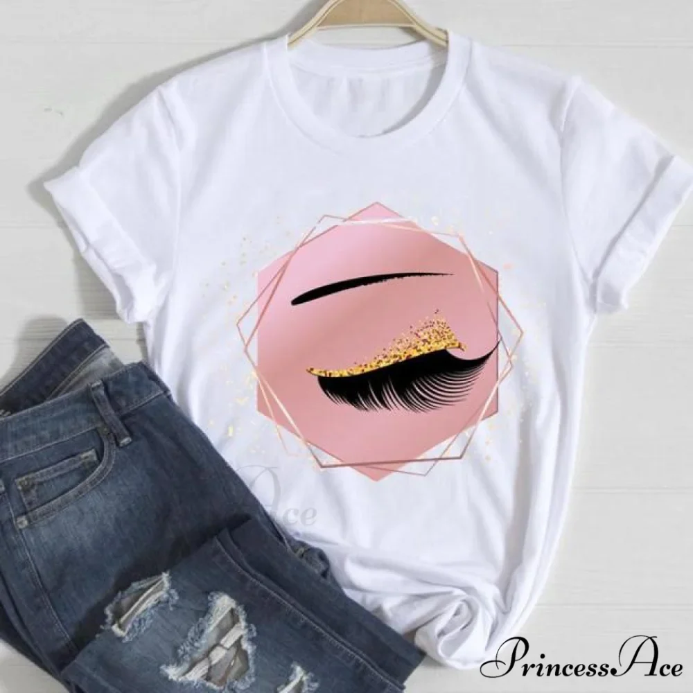 Graphic Lady Print Female T-Shirt - Image 37