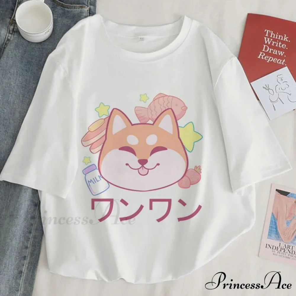 Fashion Korean Aesthetic White T Shirt - Image 14