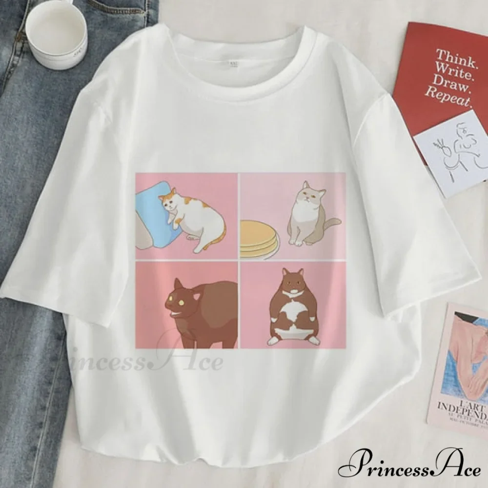 Fashion Korean Aesthetic White T Shirt - Image 18