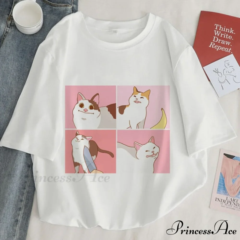 Fashion Korean Aesthetic White T Shirt - Image 8