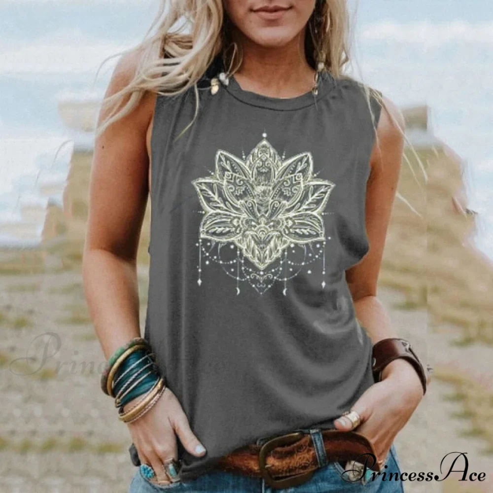 Casual Loose Round Neck Graphic Printing Tee - Image 2