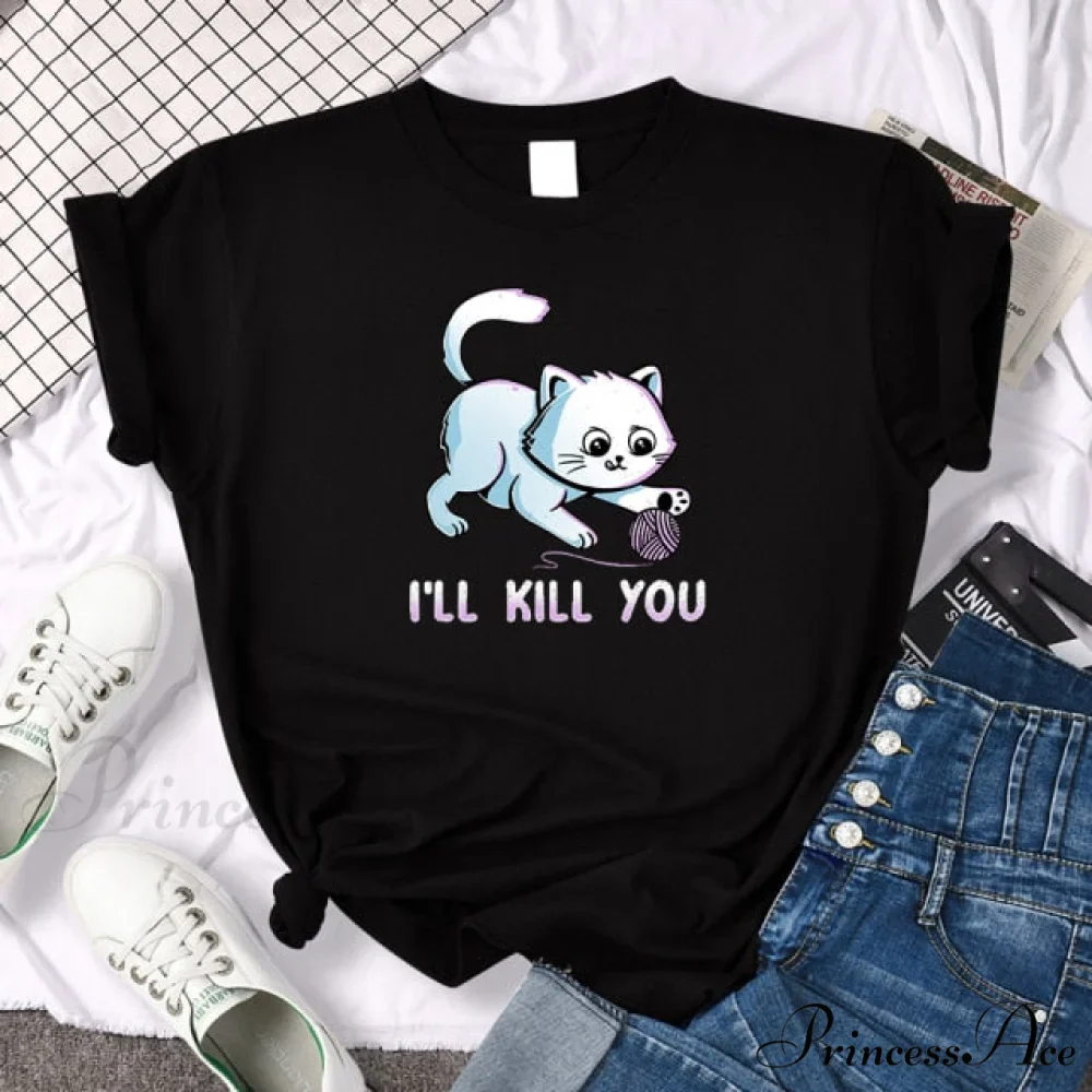 Oversize Fashion Clothing Funny Korean Style T-Shirts - Image 37