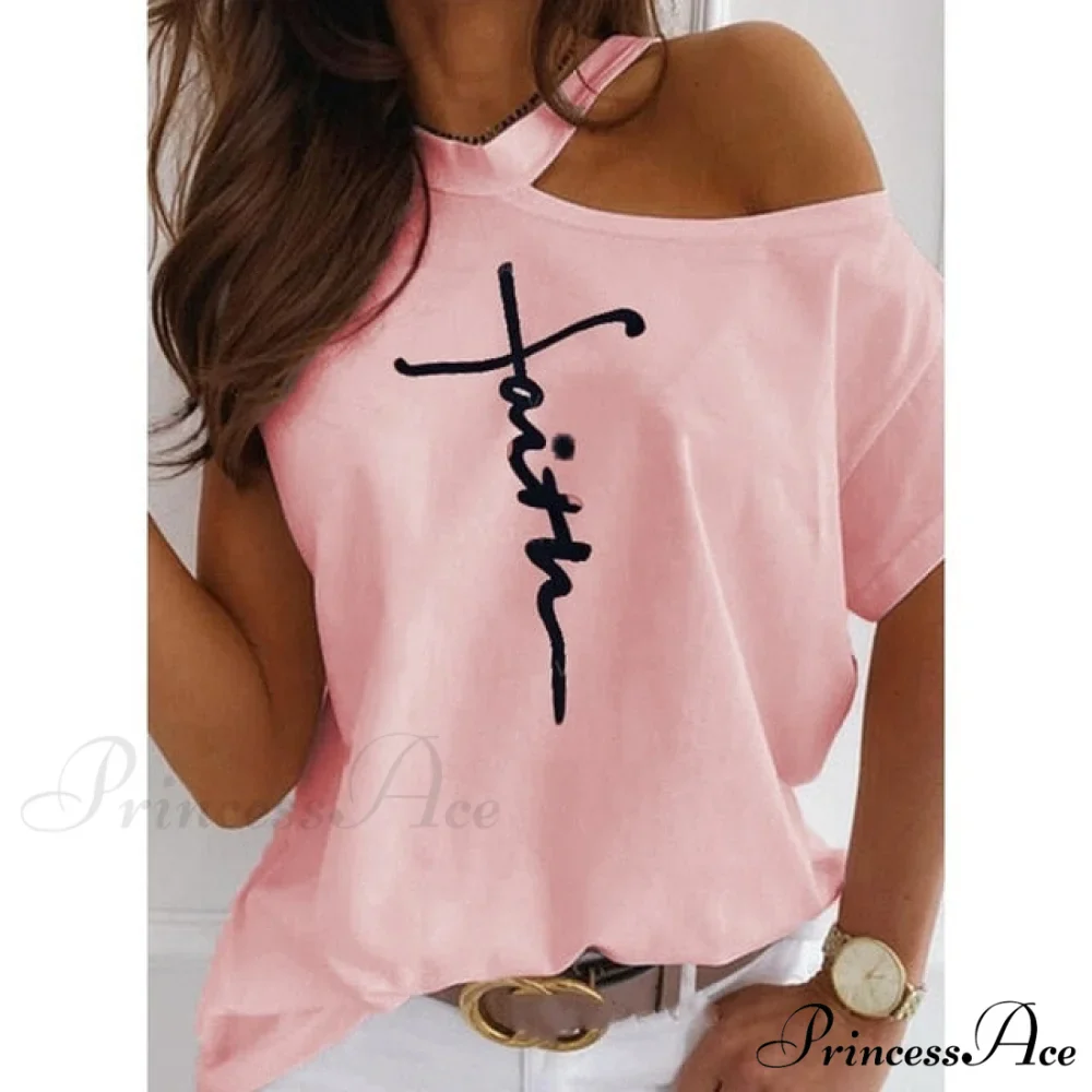 Casual Print Short Sleeve O-neck Tops - Image 3