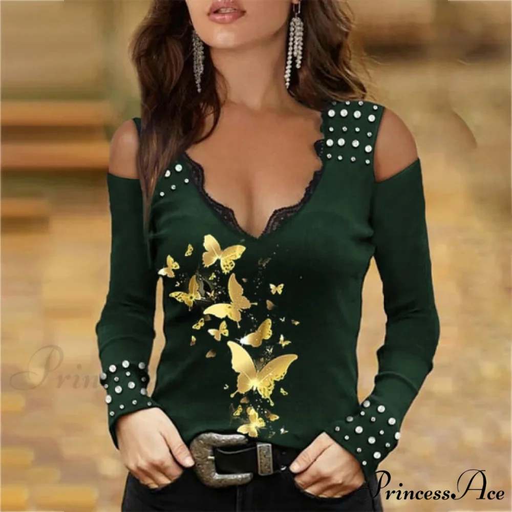 Fashion All-Match Stretch V-neck Slim T-shirt - Image 13
